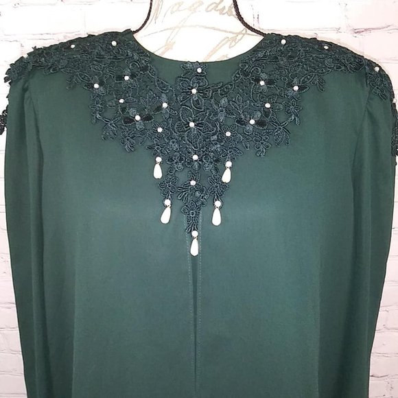 Patra Stenay Evening Dress Sz 14 Midi Rhinestones - Picture 5 of 12